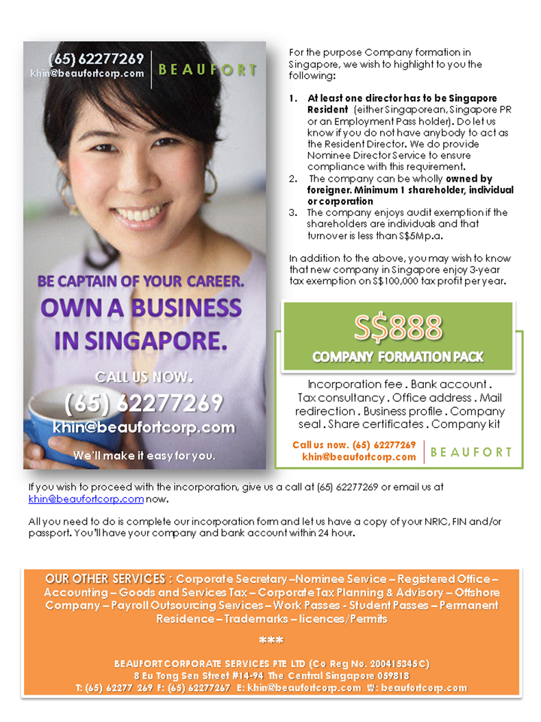 Beaufort Corp - Business Incorporation