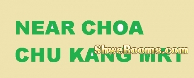 NEAR CHOA CHU KANG MRT AND OTHER MRT (Nice Room For Rent)