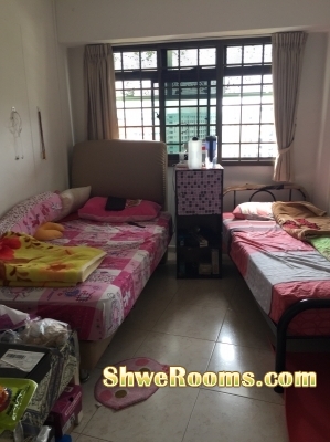 Short Term or Long Term Big Common Room $ 375 for one lady  including PUB near MRT 