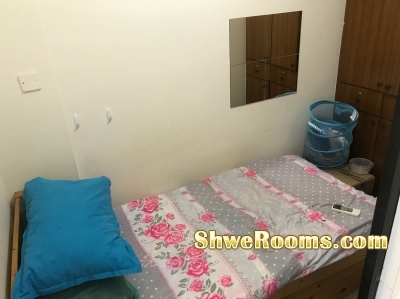 1 male Aircon Single Bed Room near MRT