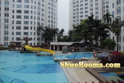 CONDO common room FULL Swimming Pool View near Admiralty MRT - ONLY S$450 including ALL