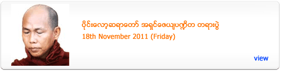 Pilot Sayadaw's Dhamma Talk - November 2011