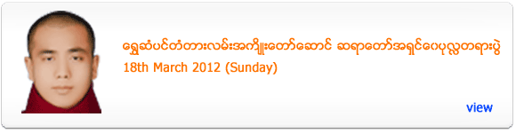 Shwe Sapin Sayadaw's Dhamma Talk - March 2012