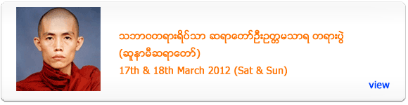 Tsunami Sayadaw's Dhamma Talk - March 2012