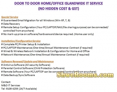 DOOR TO DOOR HOME/OFFICE ISLANDWIDE IT SERVICE