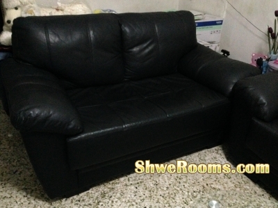 ~~Leather Sofa, Oval Shaped Glass Table, Washing Machine, Refrigerator For Sale~~