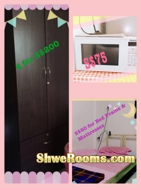 Wardrobe , Microwave,Bed Frame & Mattress