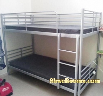 Single bed,Double Decker bed,Single mattress and Refrigerator
