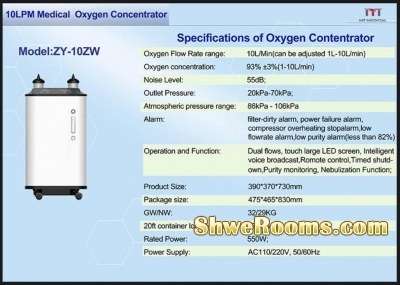 ***Oxygen Concentrator 10L Medical Grade