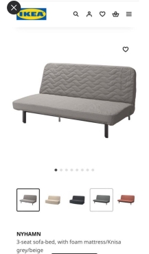 Ikea 3 seater sofa bed Nyhamn