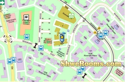 Rent for Common Room @ Rivervale Crest condo Sengkang
