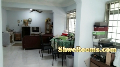   one lady to share HDB master room with bathroom attached
