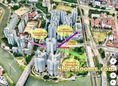 Common Room Near Kallang Mrt for Long Term
