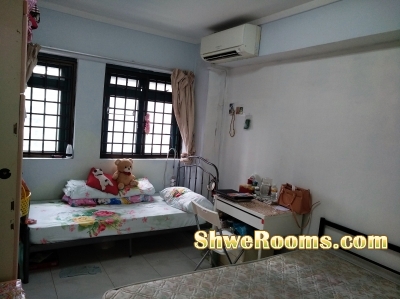 one lady in HDB Master Bed room