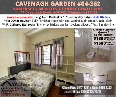 Cavenagh Garden - Near Somerset MRT / Dhoby Gaut Mrt / Orchard / AVAILABLE IMMEDIATE