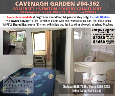 Cavenagh Garden - Near Somerset MRT / Dhoby Gaut Mrt / Orchard / AVAILABLE IMMEDIATE