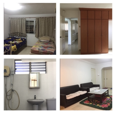 AirconCommonRoomLongTerm/Short Term KakibukitMRT/EunosMRTအနီးနေချင်သူmale (၂)ယောက်ခန်း
