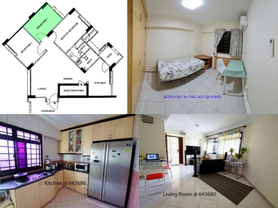 Single Room ($900) for a Lady @ Boon Lay