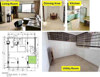 Hougang MRT/ Hougang Mall အနီးတွင် Utility Room ငှားရန်ရှိသည်။