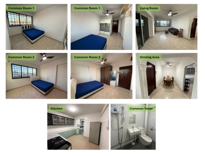 Hougang MRT/ Hougang Mall အနီးတွင် Common Room ငှားရန်ရှိသည်